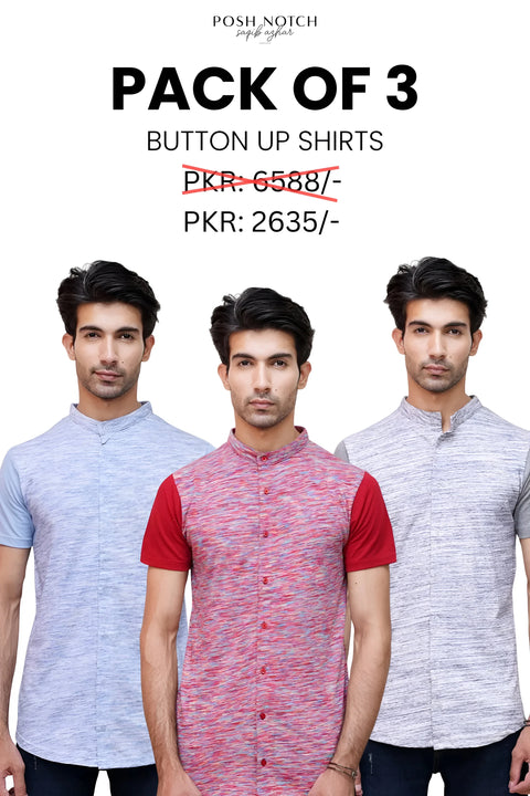 Pack of 3 | Button Up Shirt