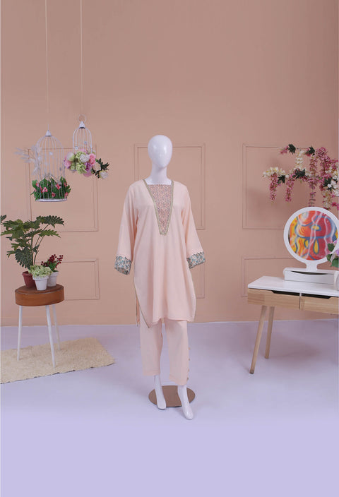 Peach Trousers Shirt 2Pc