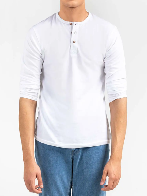 White Henley T-shirt