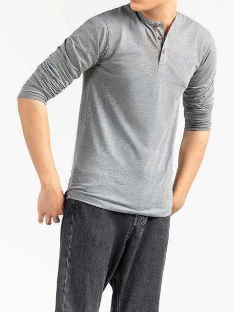 Grey Henley T-shirt