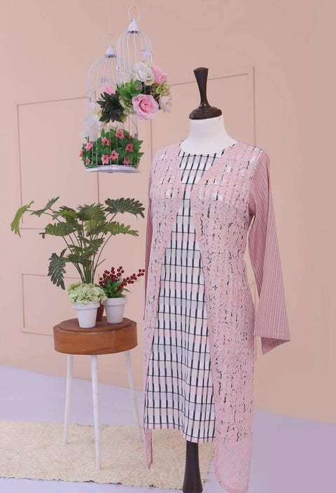 Multi Fabric Pink Kurta