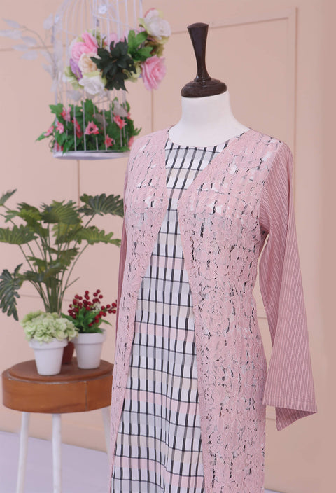 Multi Fabric Pink Kurta