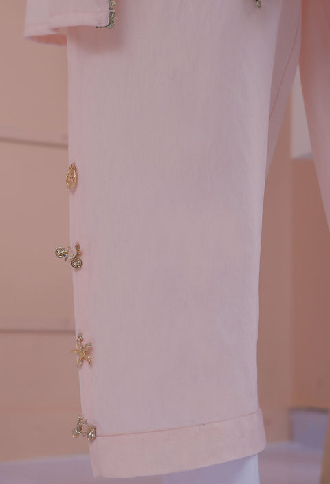 Peach Trousers Shirt 2Pc