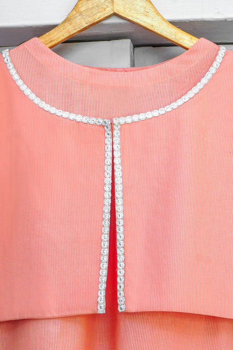 Pink Cotton Shirt with Waistcoat