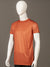Men Crew Neck Orange Sports T-shirt