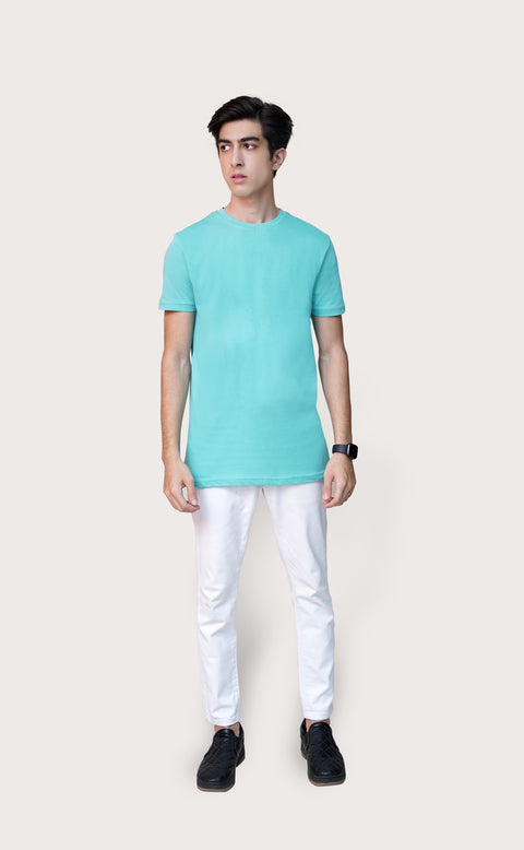 Turquoise Basic T-shirt