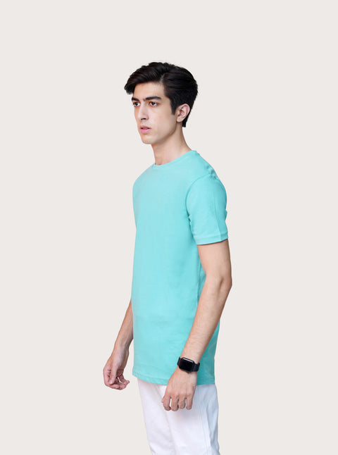 Turquoise Basic T-shirt