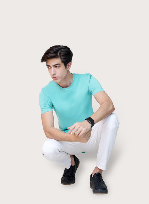 Turquoise Basic T-shirt