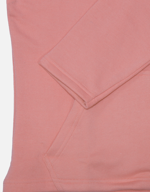 Women Basic Pink Zipper Hoodie