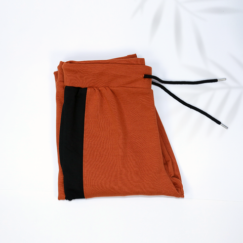 Brown Fashion Knitted Jogger Pants