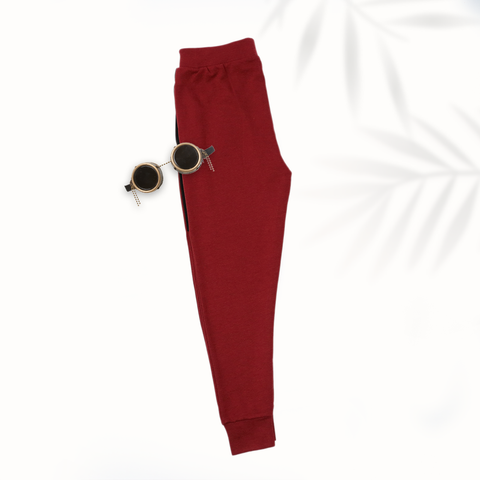 Red Fashion Knitted Jogger Pants