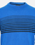 Men's Blue & Black Stripes Round Neck Sweater