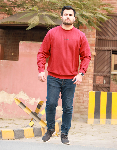 Men's Fashion Maroon Sweatshirt