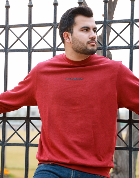 Men's Fashion Maroon Sweatshirt