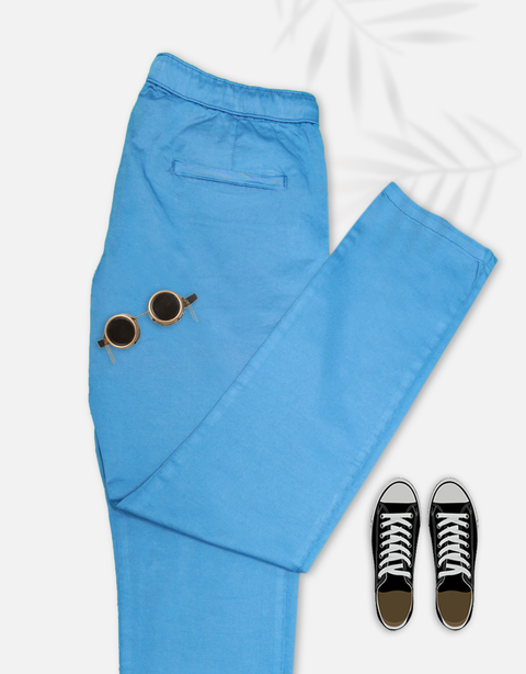 Men's Blue Basic Jogger Pants