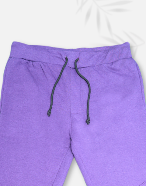 Men's Purple Basic Knitted Jogger Pants