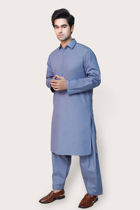 Grey Cotton Kurta Shalwar