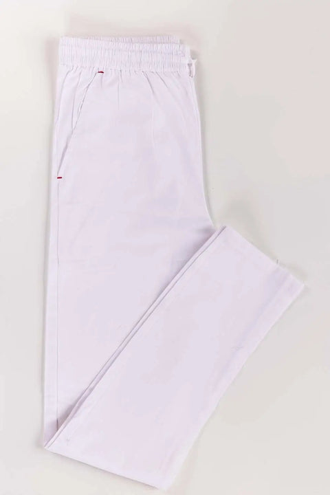 White Basic Trousers