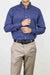 Navy White Printed Casual Shirt