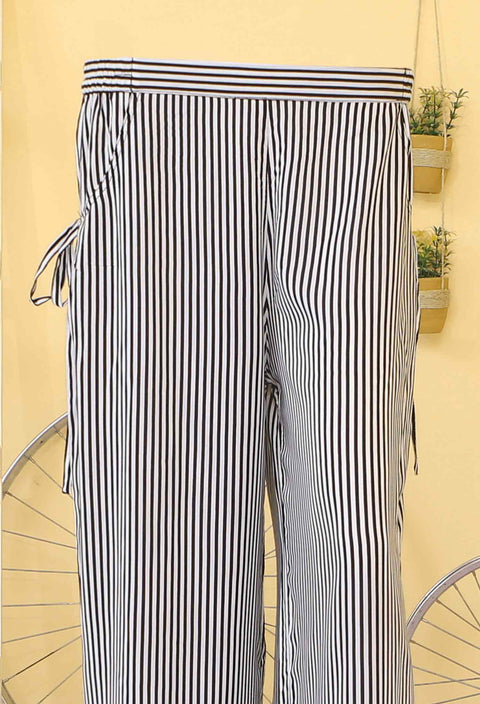 Black & White Striped Trousers